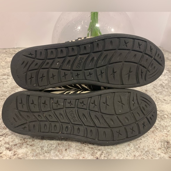 Bobs Warm Feet Glitter Zebra Print Flats Slip On Shoes Womens 7 - Picture 7 of 9